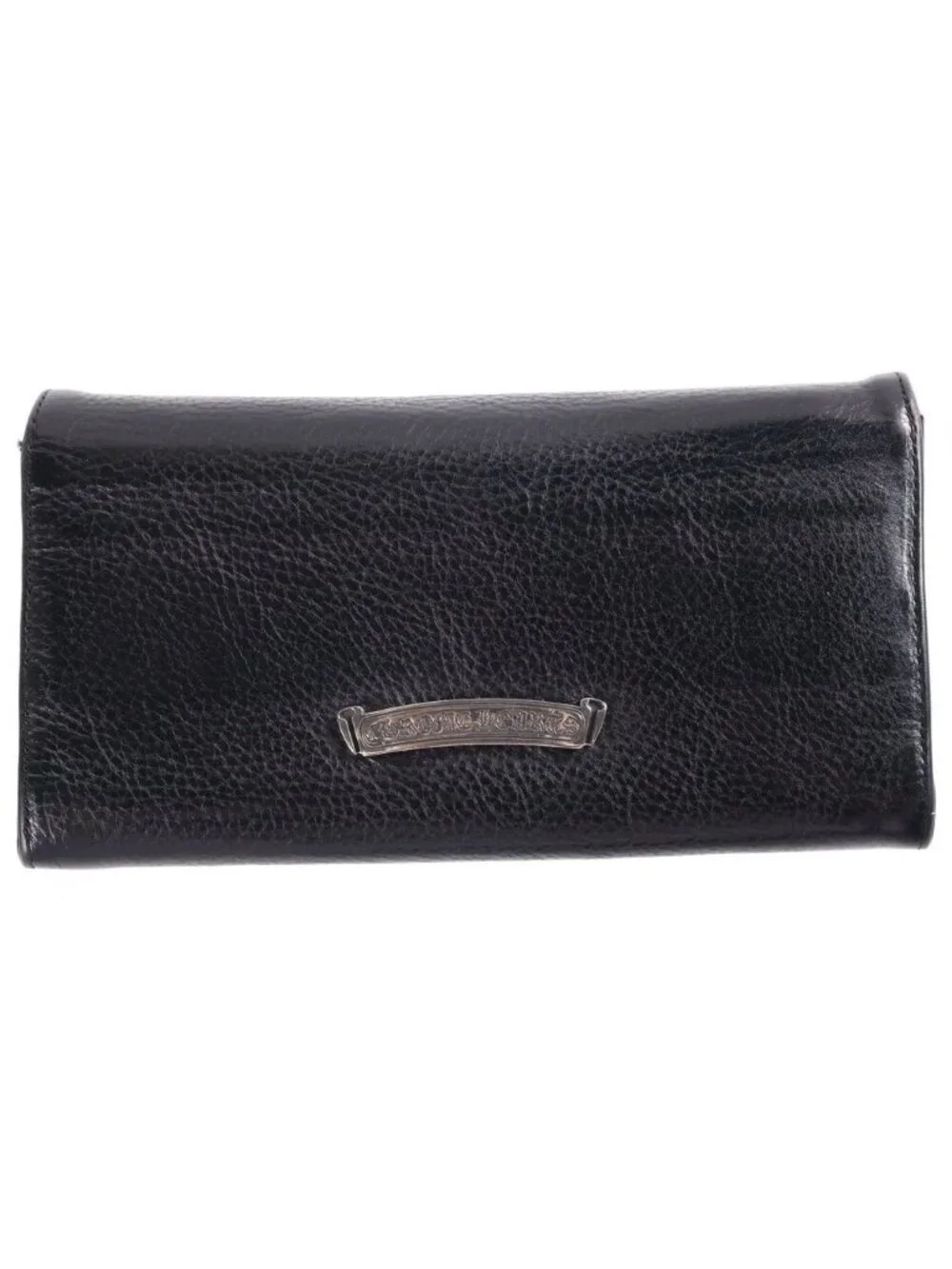 Chrome Hearts Judy Cross Ball Button Leather Wallet Black